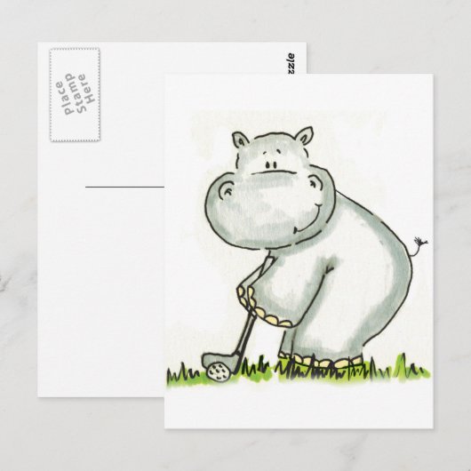 De spelenGolf van Hippo Briefkaart (Voorkant / Achterkant)