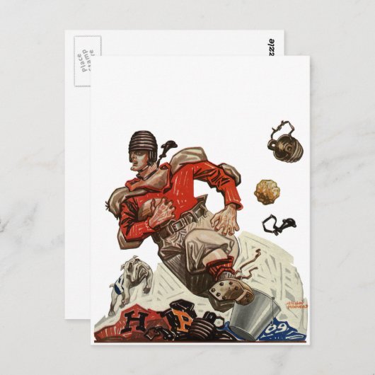  de Speler die van het Football Quarterback van Sp Briefkaart (Voorkant / Achterkant)