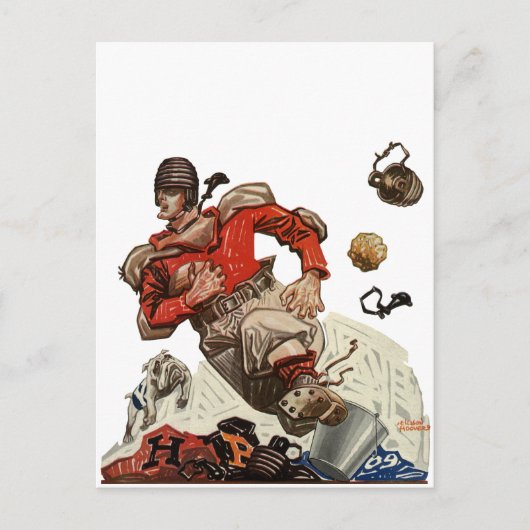  de Speler die van het Football Quarterback van Sp Briefkaart (Voorkant)