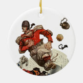  de Speler die van het Football Quarterback van Sp Keramisch Ornament (Achterkant)