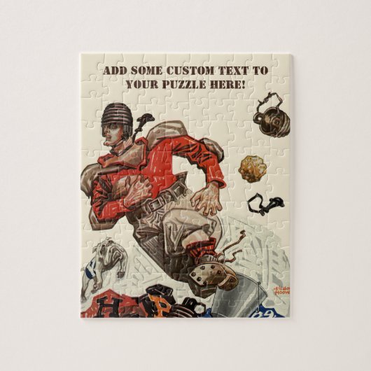  de Speler die van het Football Quarterback van Sp Legpuzzel (Verticaal)