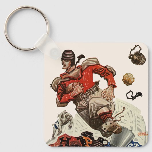  de Speler die van het Football Quarterback van Sp Sleutelhanger (Voorkant)