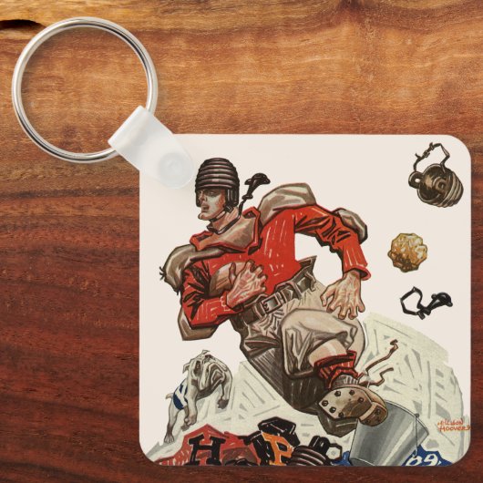 de Speler die van het Football Quarterback van Sp Sleutelhanger (Voorkant)