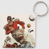 de Speler die van het Football Quarterback van Sp Sleutelhanger (Achterkant)