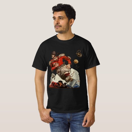  de Speler die van het Football Quarterback van Sp T-shirt (Voorkant volledig)