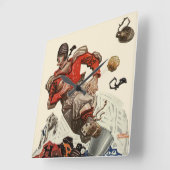  de Speler die van het Football Quarterback van Sp Vierkante Klok (Hoek)