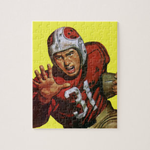  de Speler die van het Football van de Sport Rug N Legpuzzel