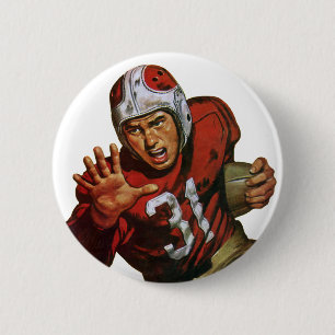 de Speler die van het Football van de Sport Rug N Ronde Button 5,7 Cm