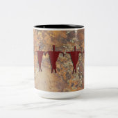 De Speler en de Caravan van de fluit Tweekleurige Koffiemok (Center)