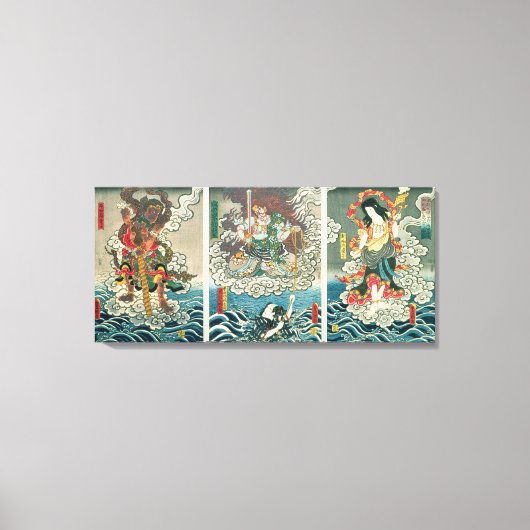 De speler Ichikawa Ebizo V als de godheid Fudo Myo Canvas Afdruk (Voorkant)