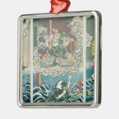 De speler Ichikawa Ebizo V als de godheid Fudo Myo Metalen Ornament (Links)