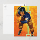 de Speler Quarterback die van het Football van Sp Briefkaart (Voorkant / Achterkant)