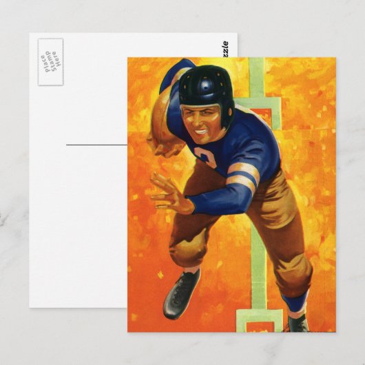  de Speler Quarterback die van het Football van Sp Briefkaart (Voorkant / Achterkant)