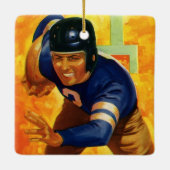 de Speler Quarterback die van het Football van Sp Keramisch Ornament (Achterkant)