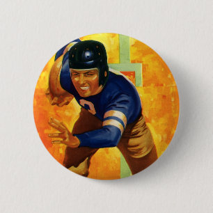de Speler Quarterback die van het Football van Sp Ronde Button 5,7 Cm