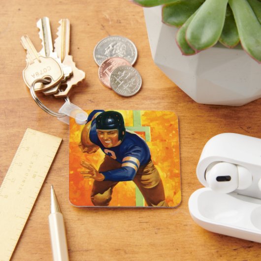  de Speler Quarterback die van het Football van Sp Sleutelhanger (Bureau)