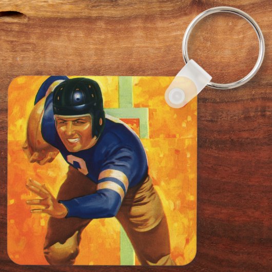  de Speler Quarterback die van het Football van Sp Sleutelhanger (Achterkant)