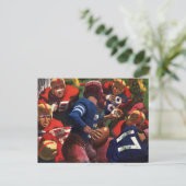  de Speler Quarterback van het Football van Sport  Briefkaart (Staand voorkant)