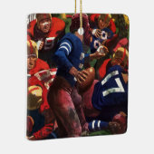  de Speler Quarterback van het Football van Sport  Keramisch Ornament (Rechts)