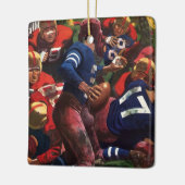  de Speler Quarterback van het Football van Sport  Keramisch Ornament (Links)
