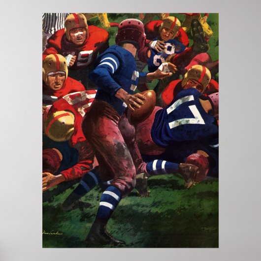 de Speler Quarterback van het Football van Sport Poster (Voorkant)