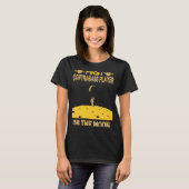 De speler van Contrabass op de maan T-shirt (Voorkant volledig)