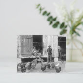 De Speler van de Banjo van het boerenerf, 1927 Briefkaart (Staand voorkant)