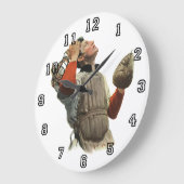 De  Speler van de Baseball van de Sport, Catcher o Grote Klok (Hoek)