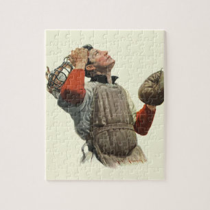 De Speler van de Baseball van de Sport, Catcher o Legpuzzel