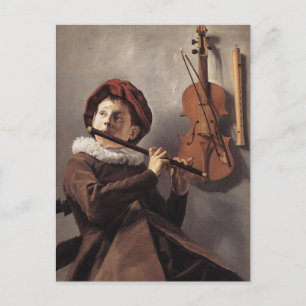 De Speler van de Flute door Judith Leyster Briefka Briefkaart