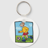 De Speler van de Football van de student Sleutelha Sleutelhanger (Voorkant)