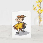 De Speler van de Harmonika van de piano notecard, Kaart (Gele Bloem)