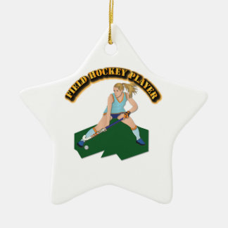 De Speler van de Hockey van het gebied met Tekst Keramisch Ornament