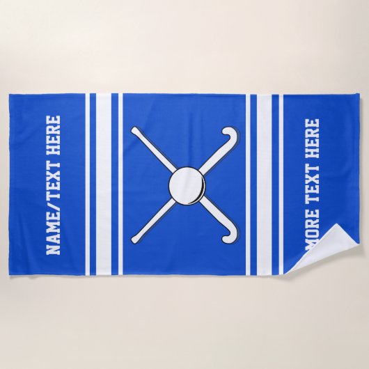 De Speler van de Hockey van het gebied of van het  Strandlaken (Voorkant)