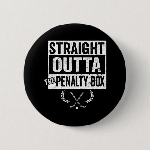 De Speler van de Hockey van het ijs recht buiten d Ronde Button 5,7 Cm