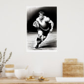 De Speler van de Rugby trekt - Kunstdruk Poster (Keuken)