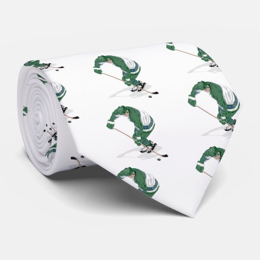 De speler van de sleutel op het ijs stropdas (Opgerold)