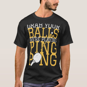 De Speler van de Tennis van de lijst grab Uw Kogel T-shirt