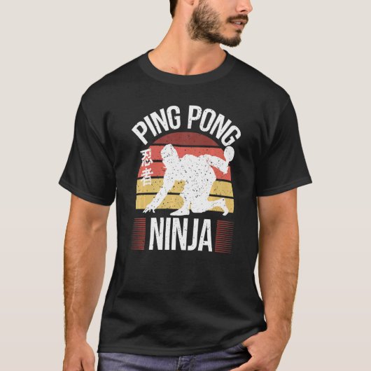 De Speler van de Tennis van de lijst pingpingpong  T-shirt (Voorkant)