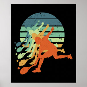 De Speler van de Tennis van de Lijst van de terugk Poster