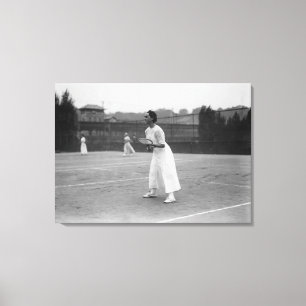 De Speler van de Tennis van de vrouw die klaar Fot Canvas Afdruk