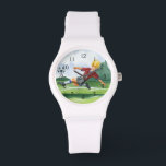 De Speler van de Voetbal die een bal door Jay Thro Horloge<br><div class="desc">Een voetbal hangt in de lucht,  wachtend op de boosaardige trap die de speler opwindt om te leveren. Kan hij het buigen zoals Beckham? Een mooi stuk om op je muur te hangen of als cadeau aan de voetballiefhebber in je leven te geven!</div>