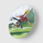 De Speler van de Voetbal die een bal door Jay Thro Ronde Klok (Hoek)