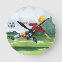 De Speler van de Voetbal die een bal door Jay Thro