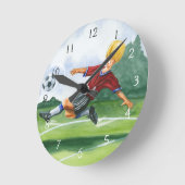 De Speler van de Voetbal die een bal door Jay Thro Ronde Klok (Hoek)