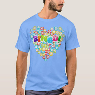 De Speler van het Bingo van het hart het Gokken va T-shirt