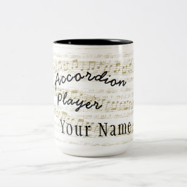 De speler van het cordion grote mok met jouw naam