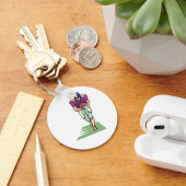 De Speler van het football met de Sleutelhanger va