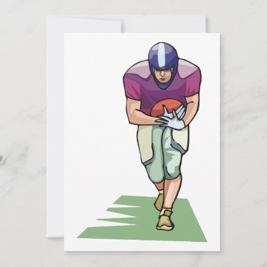 De Speler van het football met de Uitnodiging van  (Voorkant)