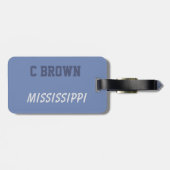 DE SPELER VAN HET HOCKEY VAN HET MONOGRAM BAGAGELABEL (Achterkant horizontaal)